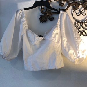 1. State White Crop Top Sz. M